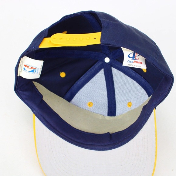 Vintage Indiana Pacers Snapback Hat Logo Athletic Basketball Blue Yellow NWOT - Picture 9 of 9